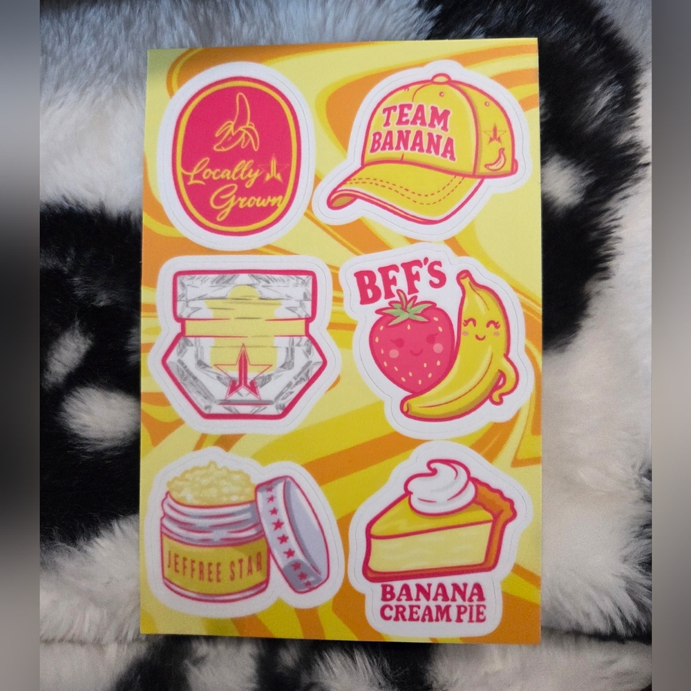 Jeffree Star Banana Themed Sticker Set - Yellow and Pink